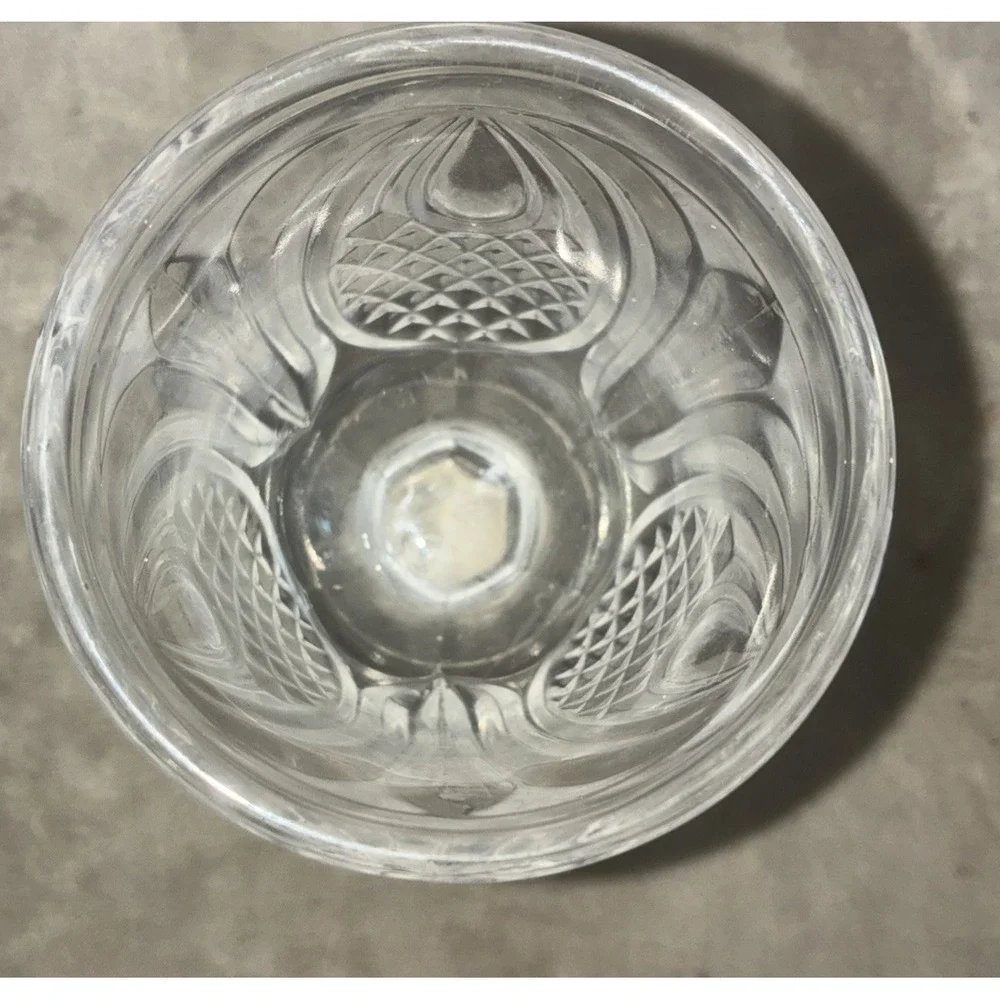 Antique Flint EAPG New England Pineapple Water Goblet Clear Glass